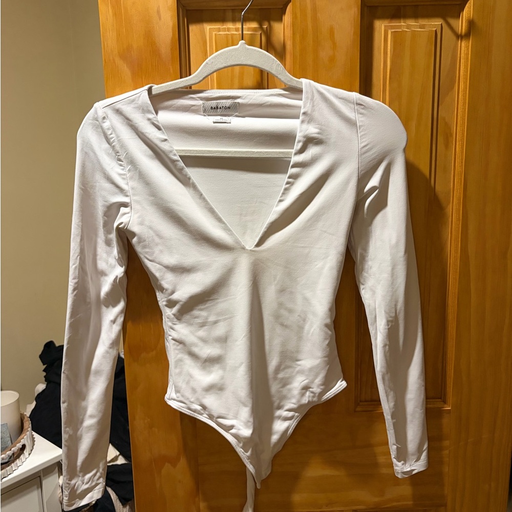 White Long Sleeve Bodysuit